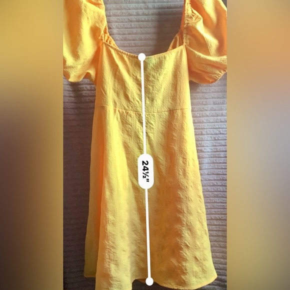 💥DIVIDED VESTIDO CORTO💥AMARILLO CANARIO💥Sz L💥NUEVO💥CM52 - Picture 7 of 10